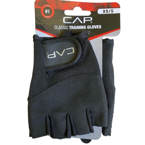 NEW CAP Classic Training Gloves Size S/XS Black Unisex Workout Gym Weightlifting - Picture 1 of 9